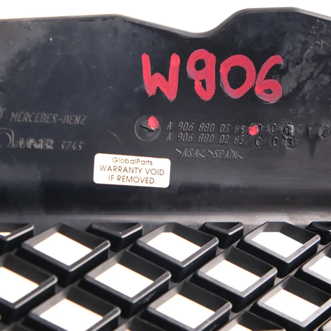 Front Grille Hood Radiator Covering Trim to Mercedes Sprinter W906 with Part number A9068800385 Mercedes Sprinter W906 Front Grille Hood Radiator Covering Trim - SKU A9068800385 - Part number A9068800385