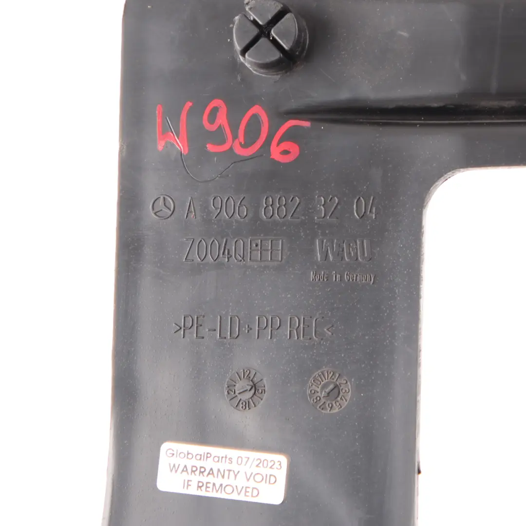 Mud Flap Mercedes W906 Front Right O/S Mudflap Splash Guard to with Part number A9068823204 Mud Flap Mercedes W906 Front Right O/S Mudflap Splash Guard - SKU A9068823204 - Part number A9068823204