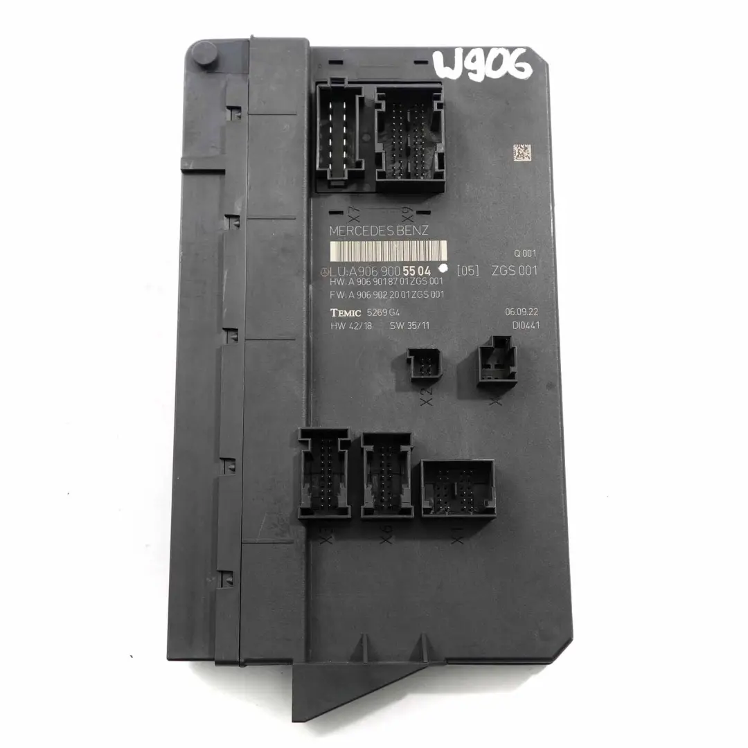 Caja de Fusibles Relé Unidad de Control Módulo SAM para Mercedes W906 con número de pieza A9069005504 Mercedes W906 Caja de Fusibles Relé Unidad de Control Módulo SAM - SKU A9069005504 - Número de pieza A9069005504