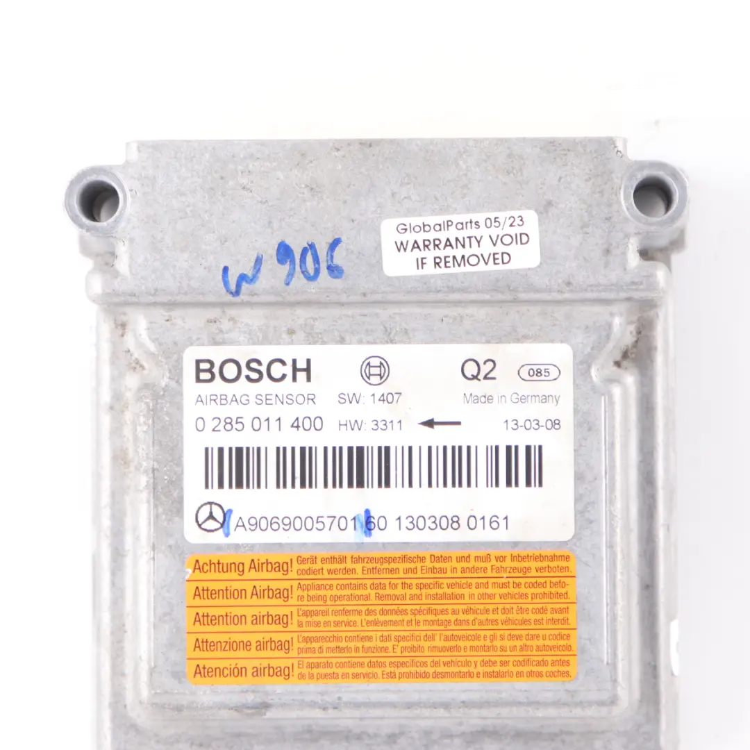 Module De Commande D'Air SRS ECU pour Mercedes W639 W906 à propos du numéro de pièce A9069005701 Mercedes W639 W906 Module De Commande D'Air SRS ECU - SKU A9069005701 - Numéro de pièce A9069005701