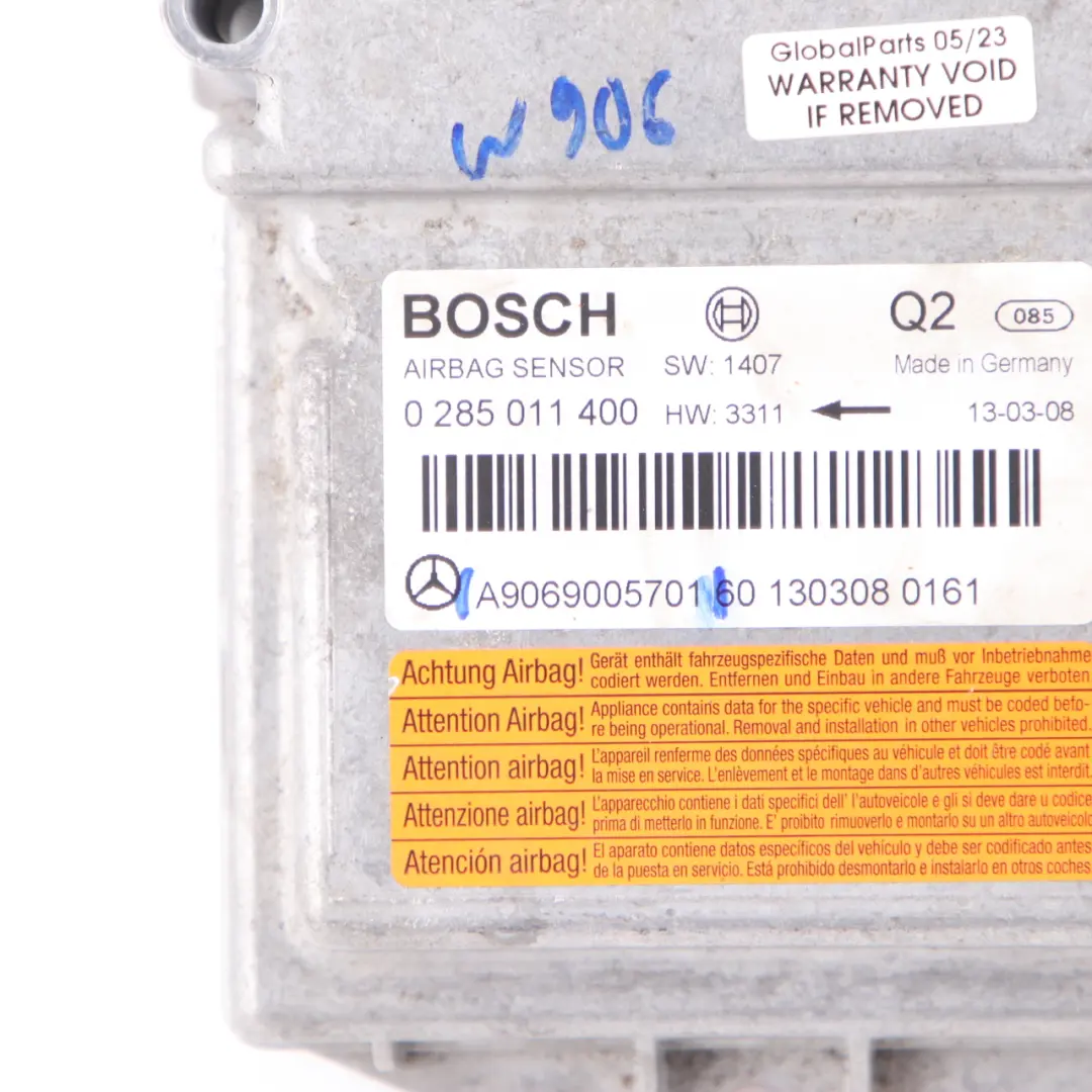 Mercedes W639 W906 Moduł Poduszek Powietrznych Airbag SRS - SKU A9069005701 - Numer Części A9069005701