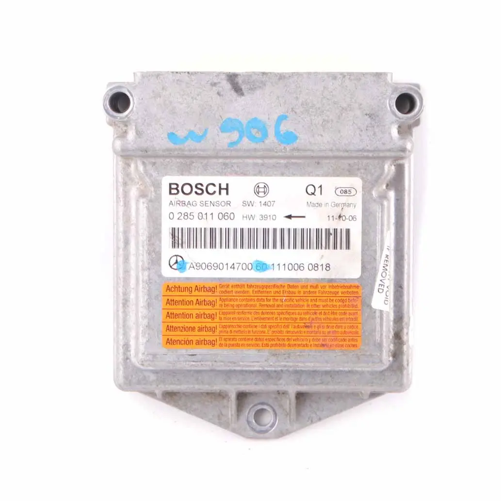 Modul Mercedes W639 W906 Steuergerät ECU Air Sensor 0285011060 für Air mit Teilenummer A9069014700 Air Modul Mercedes W639 W906 Steuergerät ECU Air Sensor 0285011060 - SKU A9069014700 - Teilenummer A9069014700