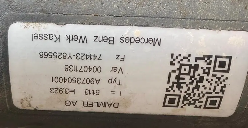 W907 Differenziale Posteriore 741423 51:13 3.923 GARANZIA per Mercedes con numero di parte A9073504001 Mercedes W907 Differenziale Posteriore 741423 51:13 3.923 GARANZIA - SKU A9073504001 - Numero di parte A9073504001