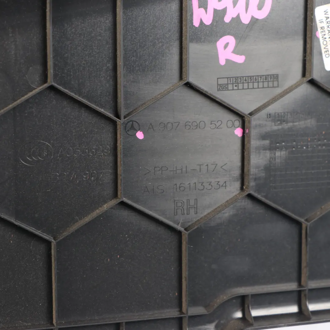 B-Pillar Cover Mercedes W907 W910 Trim Column Right O/S Panel Black to with Part number A9076905200 B-Pillar Cover Mercedes W907 W910 Trim Column Right O/S Panel Black - SKU A9076905200 - Part number A9076905200