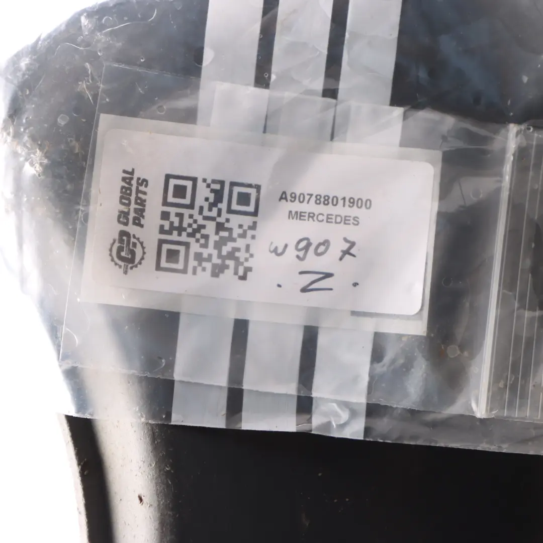 W907 Rear Right O/S Bumper Corner A9078801900 to Mercedes with Part number A9078853600 Mercedes W907 Rear Right O/S Bumper Corner A9078801900 - SKU A9078853600 - Part number A9078853600