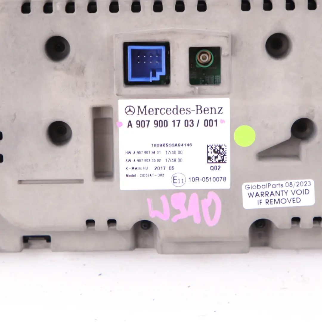  Display Screen Mercedes W907 W910 Head Unit Touch Monitor 7" - SKU A9079001703 - Part number A9079001703
