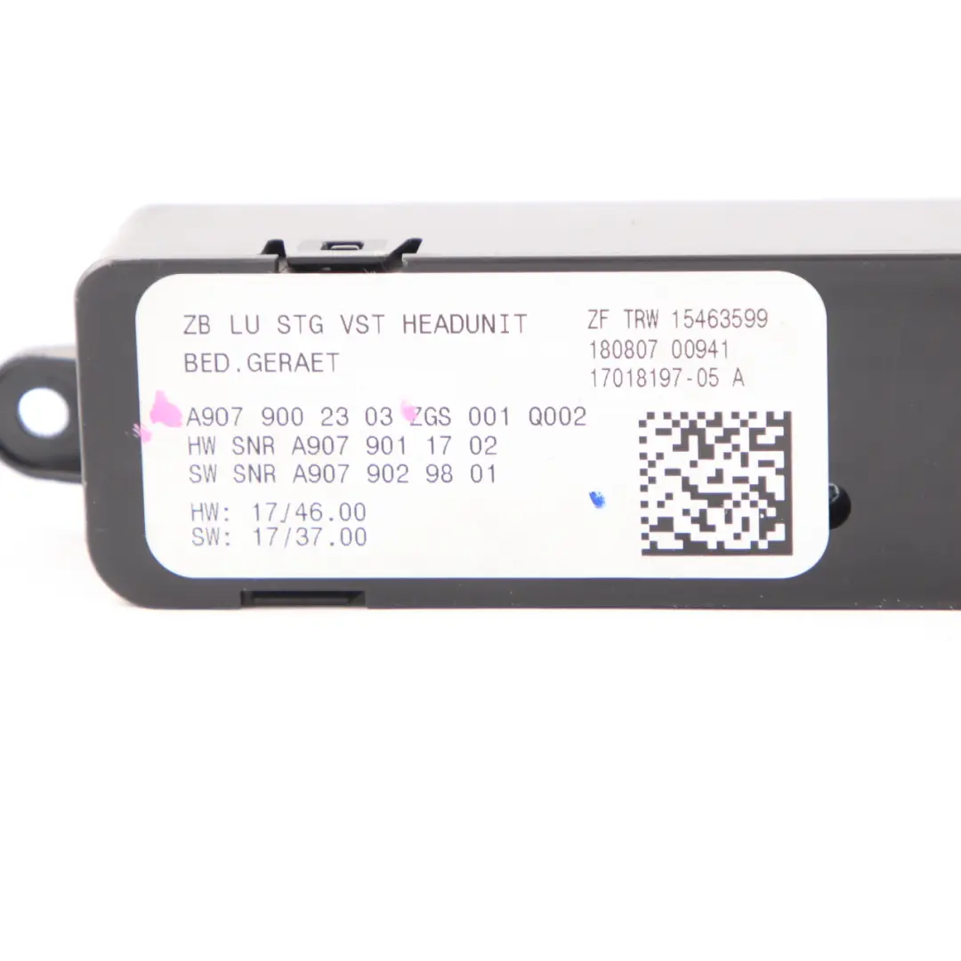 Switch Panel Mercedes W907 W910 Dashboard Radio Control Unit - SKU A9079002303 - Part number A9079002303
