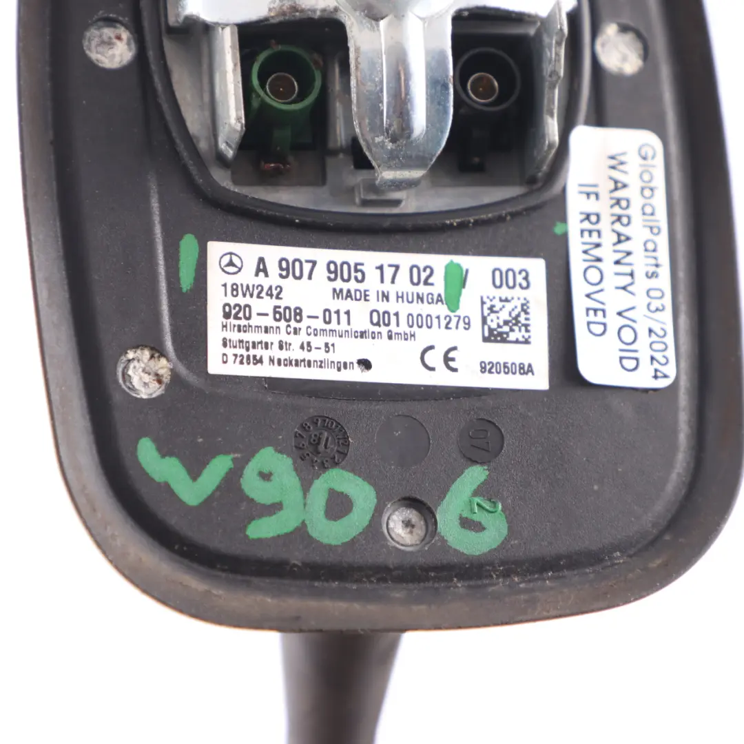 W907 W910 Módulo Control Antena Techo para Mercedes W906 con número de pieza A9079051702 Mercedes W906 W907 W910 Módulo Control Antena Techo - SKU A9079051702 - Número de pieza A9079051702