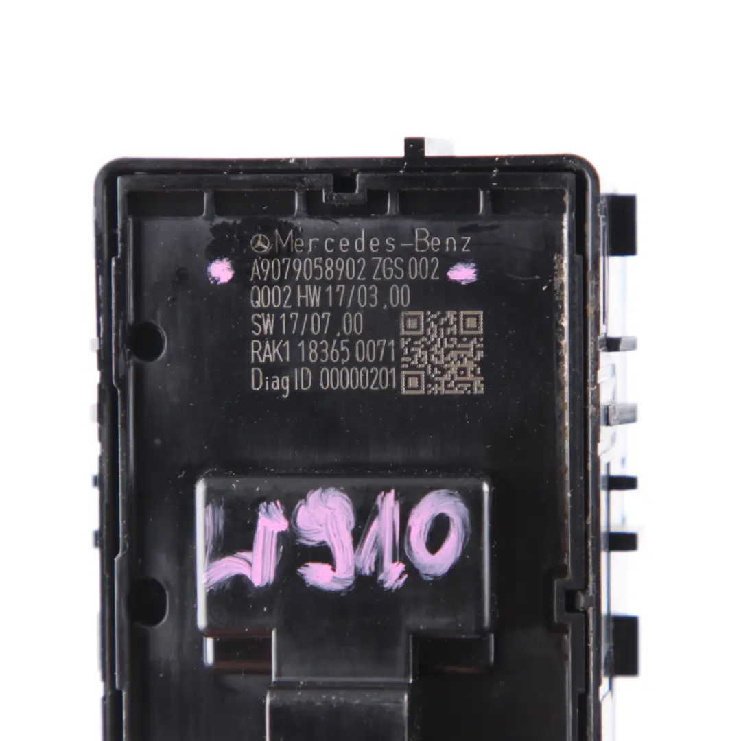 Window Lifter Switch Mercedes W907 W910 Driver's Side Buttons Panel to with Part number A9079058902 Window Lifter Switch Mercedes W907 W910 Driver's Side Buttons Panel - SKU A9079058902 - Part number A9079058902