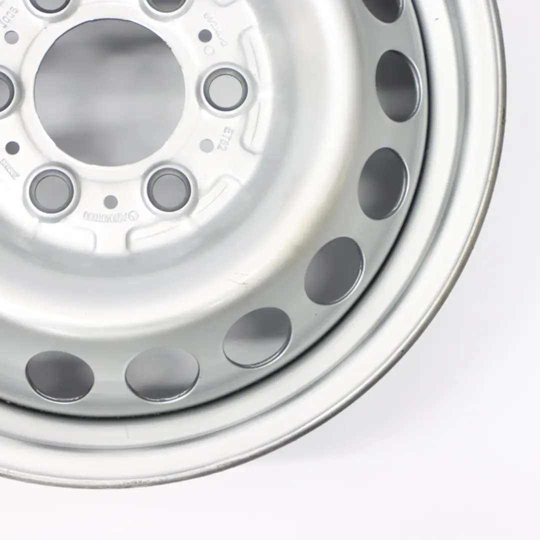 W907 W910 Silberne Stahl felge 16" 6,5J ET:62 für Mercedes Sprinter mit Teilenummer A9104011100 Mercedes Sprinter W907 W910 Silberne Stahl felge 16" 6,5J ET:62 - SKU A9104011100 - Teilenummer A9104011100