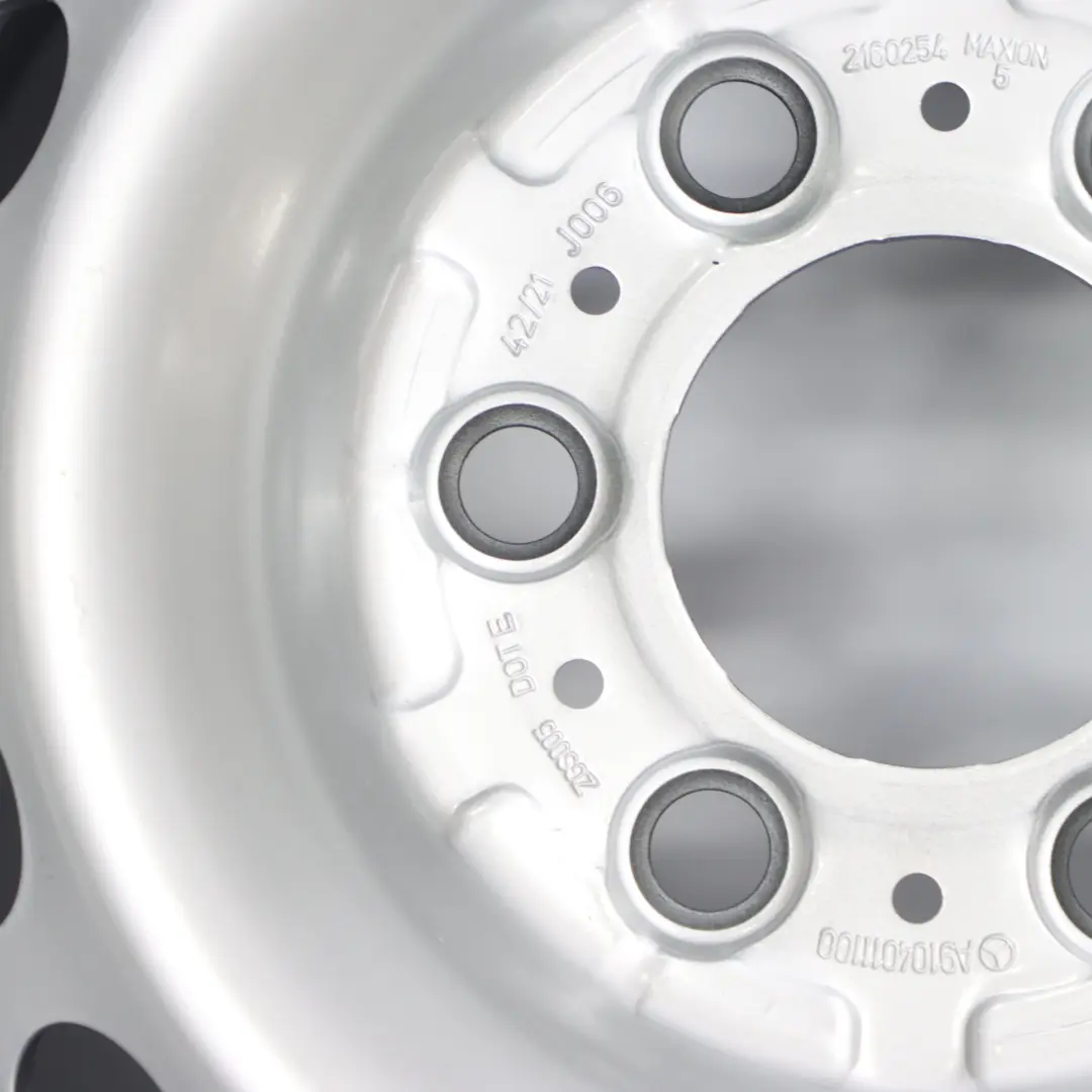 Mercedes Sprinter W907 W910 jante acier argentée 16" 6,5J ET:62 - SKU A9104011100 - Numéro de pièce A9104011100