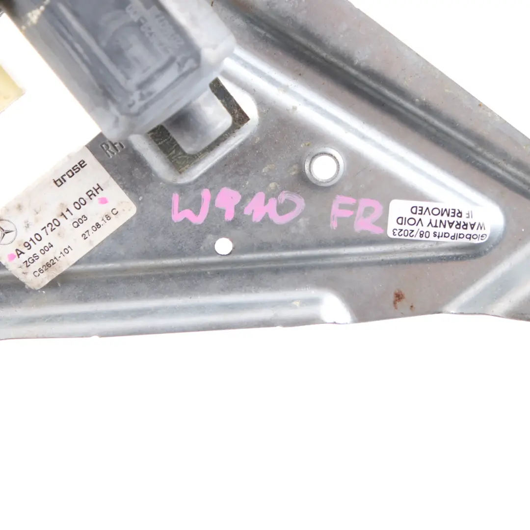 W907 Window Regulator Lifter Front Right O/S to Mercedes Sprinter W910 with Part number A9107201100 Mercedes Sprinter W910 W907 Window Regulator Lifter Front Right O/S - SKU A9107201100 - Part number A9107201100