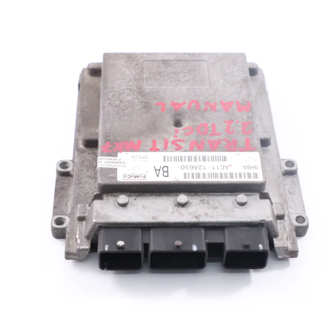 Dieselmotor Steuergerät Modul ECU AC11-12A650-BA für Ford Transit MK7 2.2 TDCI mit Teilenummer AC1112A650BA Ford Transit MK7 2.2 TDCI Dieselmotor Steuergerät Modul ECU AC11-12A650-BA - SKU AC1112A650BA - Teilenummer AC1112A650BA