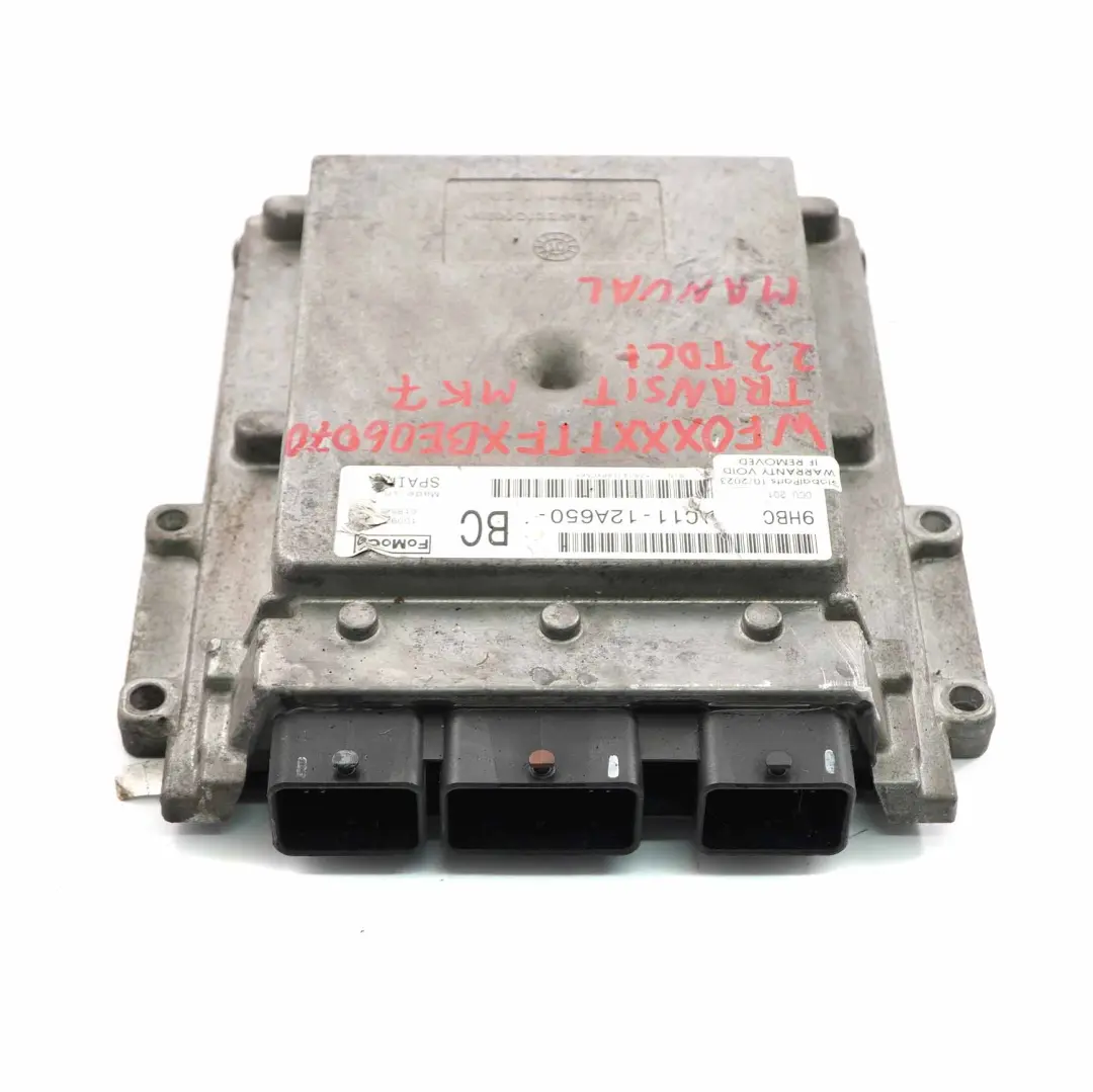 P8FA Unité contrôle moteur diesel ECU pour Ford Transit MK7 2.2 TDCI à propos du numéro de pièce AC1112A650BC Ford Transit MK7 2.2 TDCI P8FA Unité contrôle moteur diesel ECU - SKU AC1112A650BC-1 - Numéro de pièce AC1112A650BC