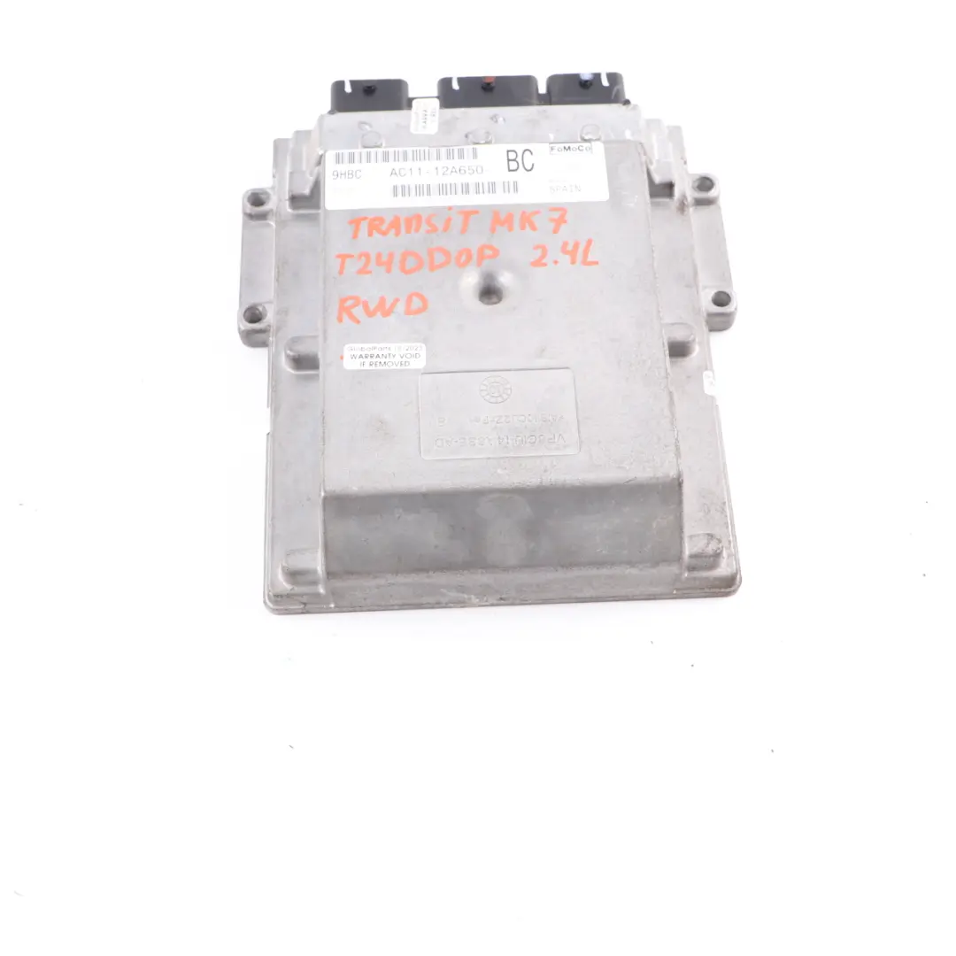 Ford Transit MK7 2.4 TDCI T24DD0P Diesel Engine Control Unit ECU - SKU AC1112A650BC - Part number AC1112A650BC