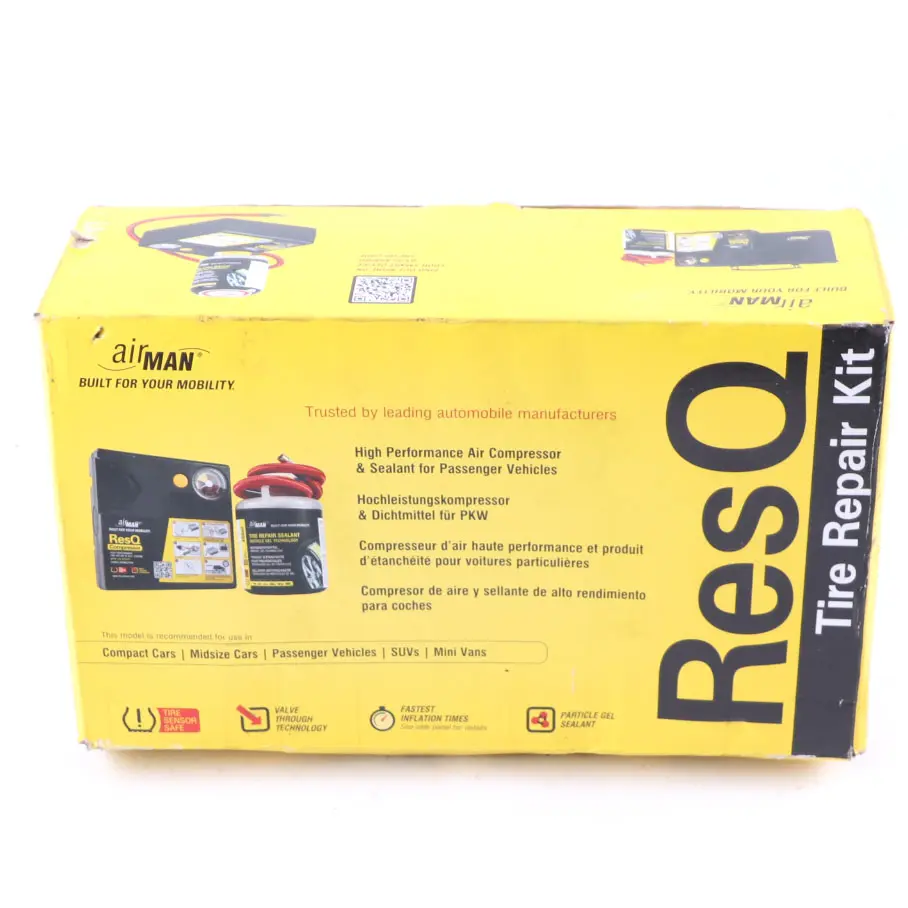  Emergency Tyre Puncture Repair Kit Tyre Sealant Set - SKU Airman Resq - Part number Air Compressor