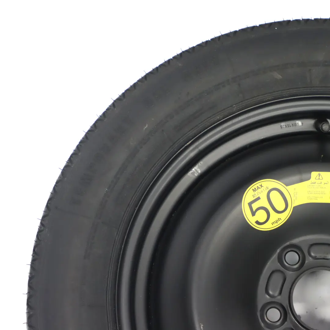 MK4 Roue de secours compacte Acier R16 Pneu 125/90 pour Ford Mondeo à propos du numéro de pièce AM51BA-11272 Ford Mondeo MK4 Roue de secours compacte Acier R16 Pneu 125/90 - SKU AM51BA-11272 - Numéro de pièce AM51BA-11272