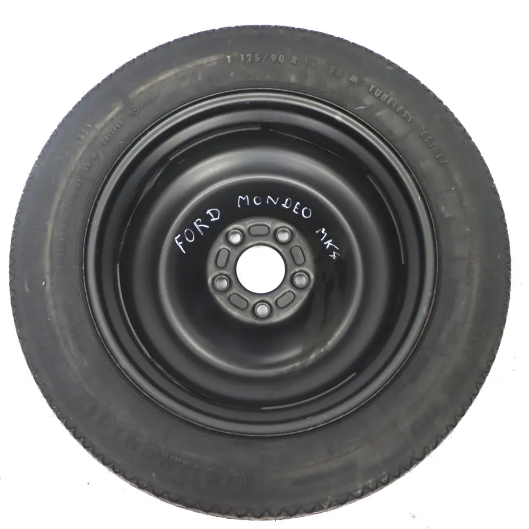 MK4 Roue de secours compacte Acier R16 Pneu 125/90 pour Ford Mondeo à propos du numéro de pièce AM51BA-11272 Ford Mondeo MK4 Roue de secours compacte Acier R16 Pneu 125/90 - SKU AM51BA-11272 - Numéro de pièce AM51BA-11272