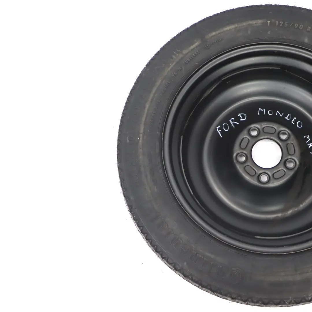 MK4 Roue de secours compacte Acier R16 Pneu 125/90 pour Ford Mondeo à propos du numéro de pièce AM51BA-11272 Ford Mondeo MK4 Roue de secours compacte Acier R16 Pneu 125/90 - SKU AM51BA-11272 - Numéro de pièce AM51BA-11272