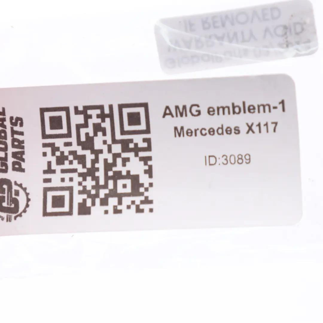 Mercedes C117 AMG Trunk Emblem Rear Adhered Boot Lid Badge Logo AMG - SKU AMG emblem-1 - Part number A1778174600