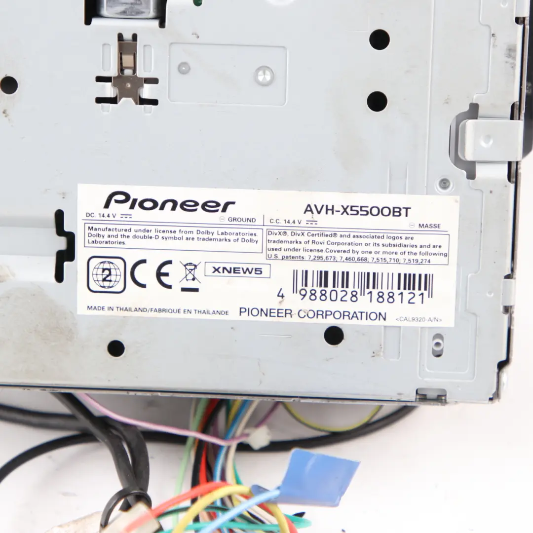 Genuine Pioneer CD DVD AUX iPhone Bluetooth Stereo Audio Player to with Part number AVH-X5500BT Genuine Pioneer CD DVD AUX iPhone Bluetooth Stereo Audio Player - SKU AVH-X5500BT - Part number AVH-X5500BT