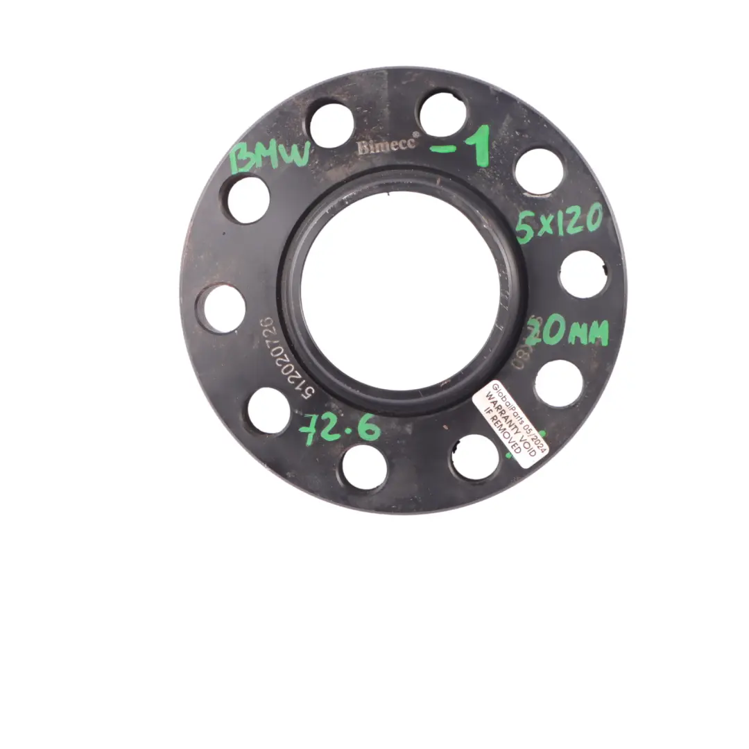 Bimecc Alloy Wheel Spacers Hubcentric Shims BMW 5x120 72.6mm 20mm Pair to with Part number Bimecc BMW Spacers-1 Bimecc Alloy Wheel Spacers Hubcentric Shims BMW 5x120 72.6mm 20mm Pair - SKU Bimecc BMW Spacers-1 - Part number Bimecc BMW Spacers-1