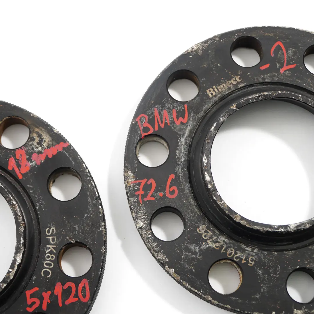  Bimecc Spurverbreiterung Spurplatte Distanzscheibe 5x120 72.6mm 12mm - SKU Bimecc BMW Spacers-2 - Teilenummer Bimecc BMW Spacers