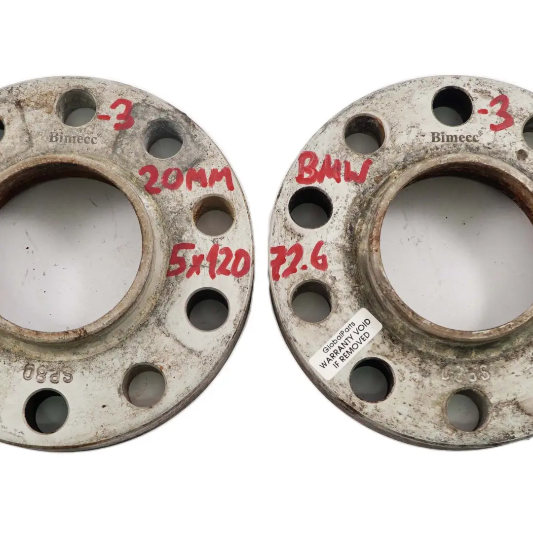  Bimecc Alloy Wheel Spacers Hubcentric Shims BMW 5x120 72.6mm 20mm Pair - SKU Bimecc BMW Spacers-3 - Part number Bimecc BMW Spacers