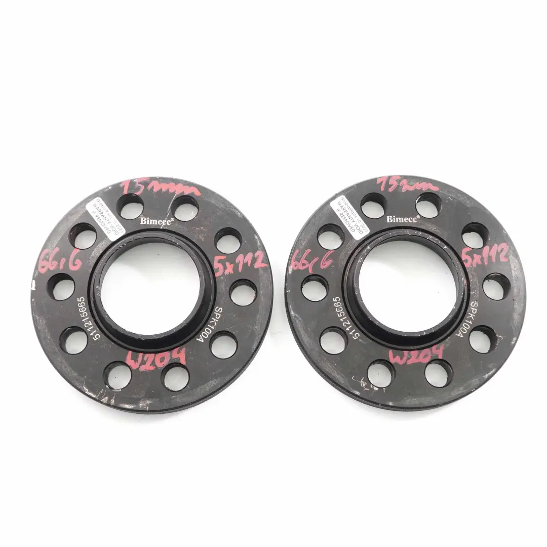  Bimecc Distanziali ruota Spessori Hubcentric Mercedes W204 5x112 66,6mm 15mm - SKU Bimecc Mercedes Spacer Set 5x112 - Numero di parte Bimecc Mercedes Spacer Set 5x112