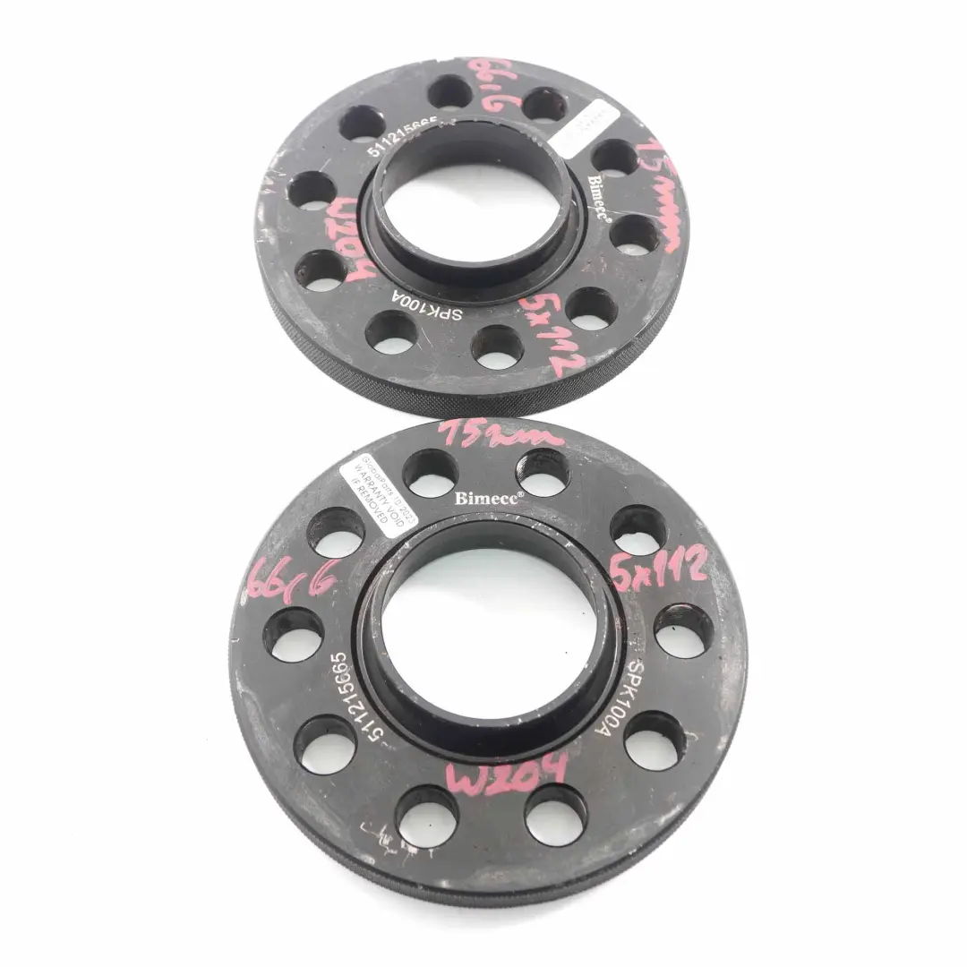  Bimecc Espaciadores Llantas Aleación Calzos Mercedes W204 5x112 66,6mm 15mm - SKU Bimecc Mercedes Spacer Set 5x112 - Número de pieza Bimecc Mercedes Spacer Set 5x112
