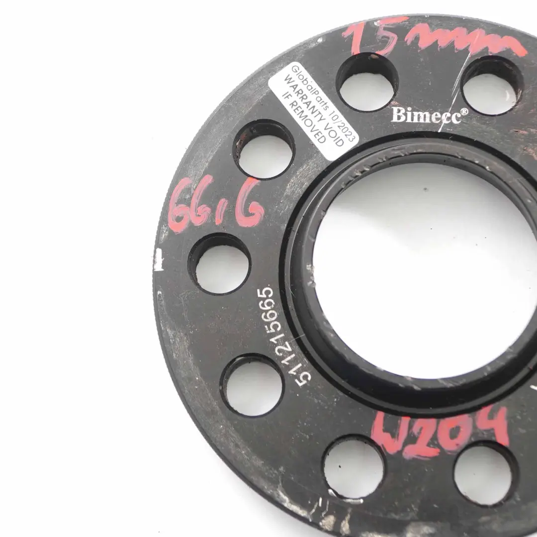  Bimecc Alloy Wheel Spacers Hubcentric Shims Mercedes W204 5x112 66,6mm 15mm - SKU Bimecc Mercedes Spacer Set 5x112 - Part number Bimecc Mercedes Spacer Set 5x112