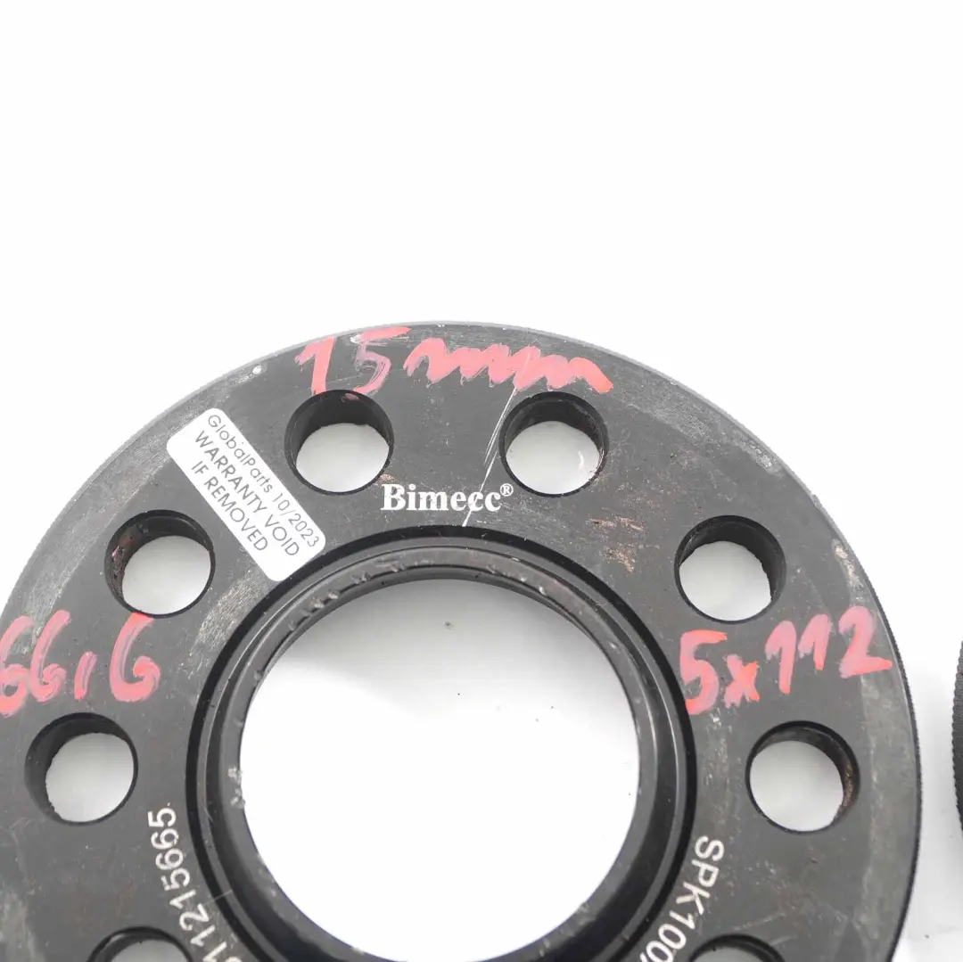  Bimecc Alloy Wheel Spacers Hubcentric Shims Mercedes W204 5x112 66,6mm 15mm - SKU Bimecc Mercedes Spacer Set 5x112 - Part number Bimecc Mercedes Spacer Set 5x112