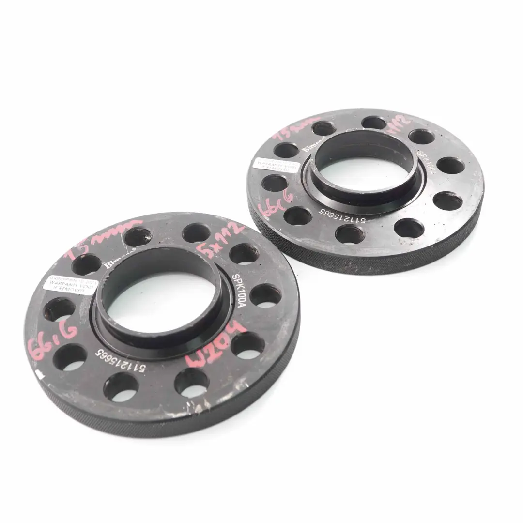  Bimecc Alloy Wheel Spacers Hubcentric Shims Mercedes W204 5x112 66,6mm 15mm - SKU Bimecc Mercedes Spacer Set 5x112 - Part number Bimecc Mercedes Spacer Set 5x112