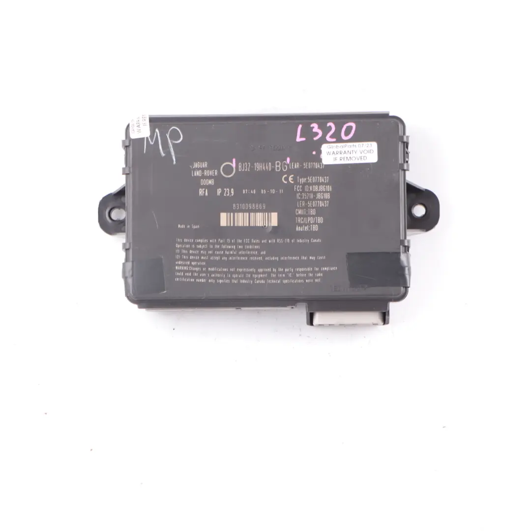Keyless Entry Module ECU Unit to Land Rover Range Rover Sport L320 with Part number BJ3219H440BG Land Rover Range Rover Sport L320 Keyless Entry Module ECU Unit - SKU BJ3219H440BG - Part number BJ3219H440BG