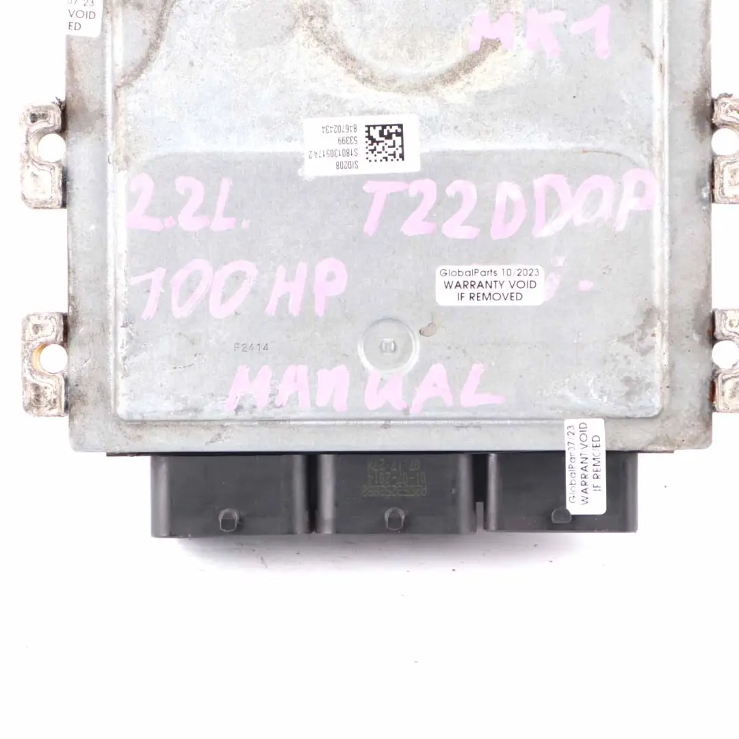 Ford Transit Custom MK1 2.2 TDCI 100HP T22DD0P Engine Unit ECU - SKU BK2112A650AC-1 - Part number BK2112A650AC