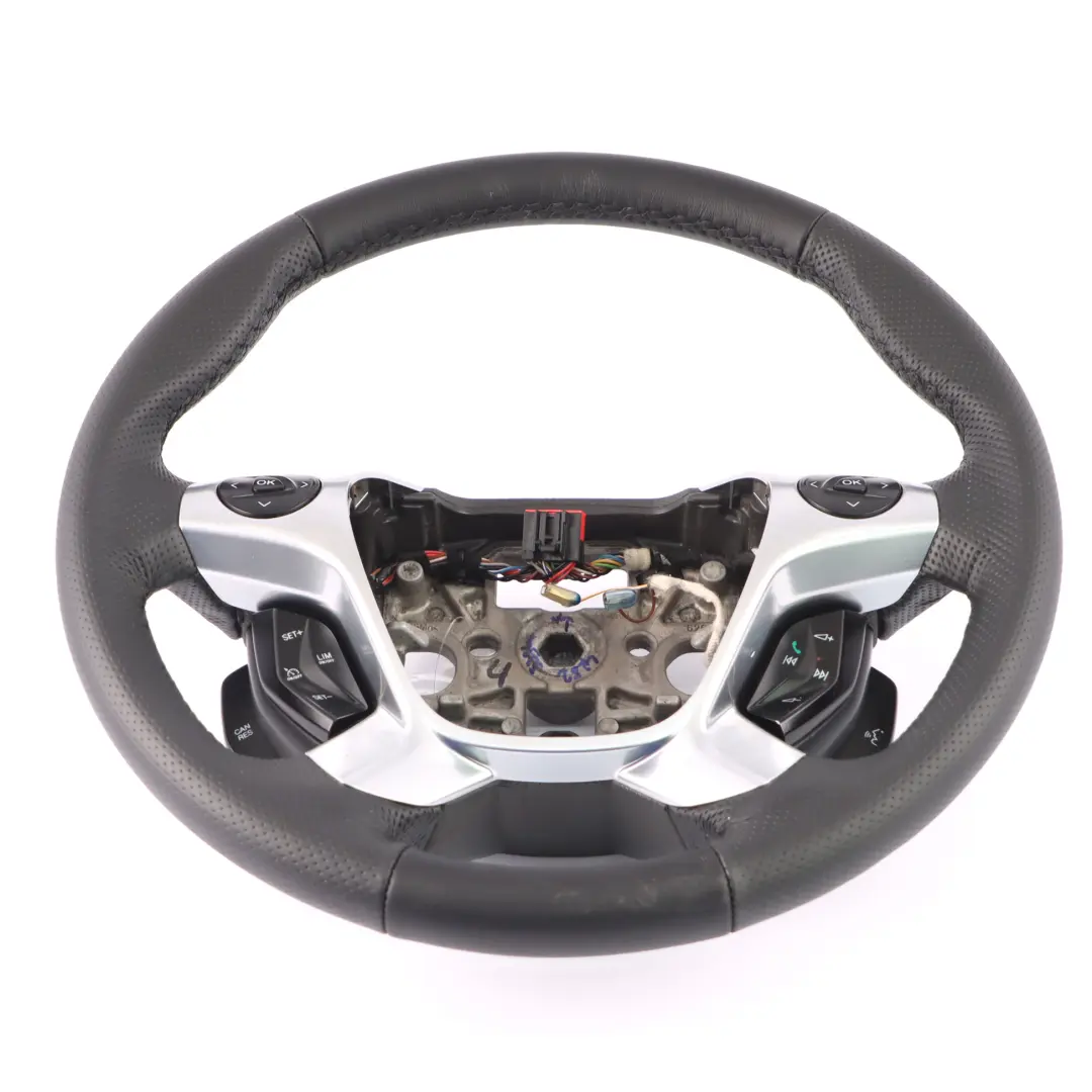 Leather Steering Wheel Multifunction to Ford Transit Custom NEW Black with Part number BK213600DD Ford Transit Custom NEW Black Leather Steering Wheel Multifunction - SKU BK213600DD-1 - Part number BK213600DD