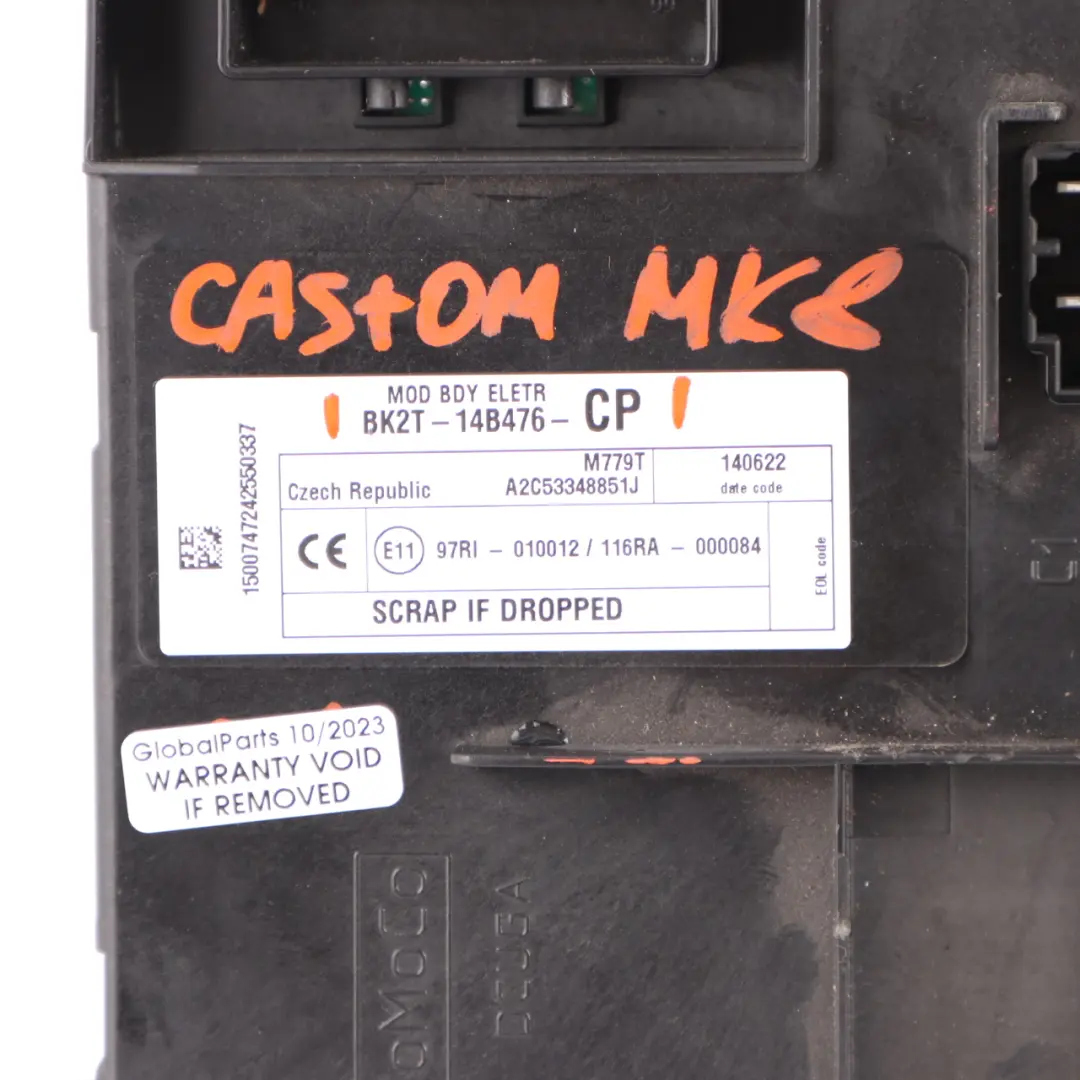 Body Control Unit Module BCM Convenience ECU to Ford Transit Custom with Part number BK2T14B476CP Ford Transit Custom Body Control Unit Module BCM Convenience ECU - SKU BK2T14B476CP - Part number BK2T14B476CP