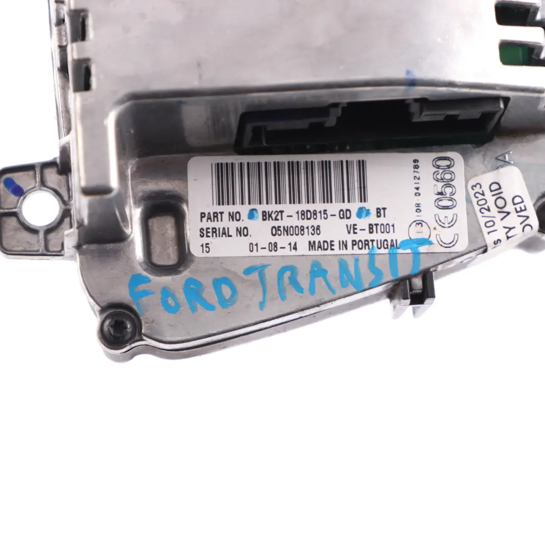 MK8 Radio Stereo Audio USB Head Unit Panel to Ford Transit Custom with Part number BK2T18D815GD Ford Transit Custom MK8 Radio Stereo Audio USB Head Unit Panel - SKU BK2T18D815GD - Part number BK2T18D815GD