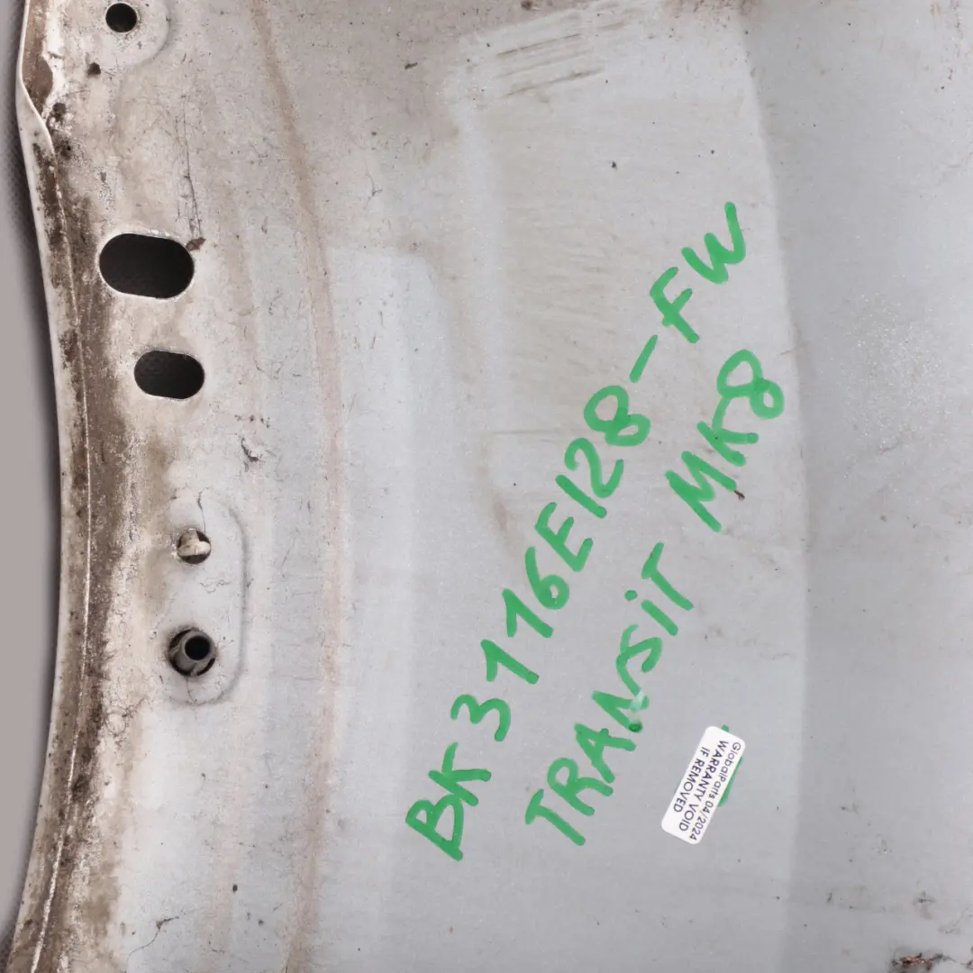 Mk8 Side Panel Front Right O/S Wing Fender Frozen White to Ford Transit with Part number BK3116E128 Ford Transit Mk8 Side Panel Front Right O/S Wing Fender Frozen White - SKU BK3116E128-FW - Part number BK3116E128