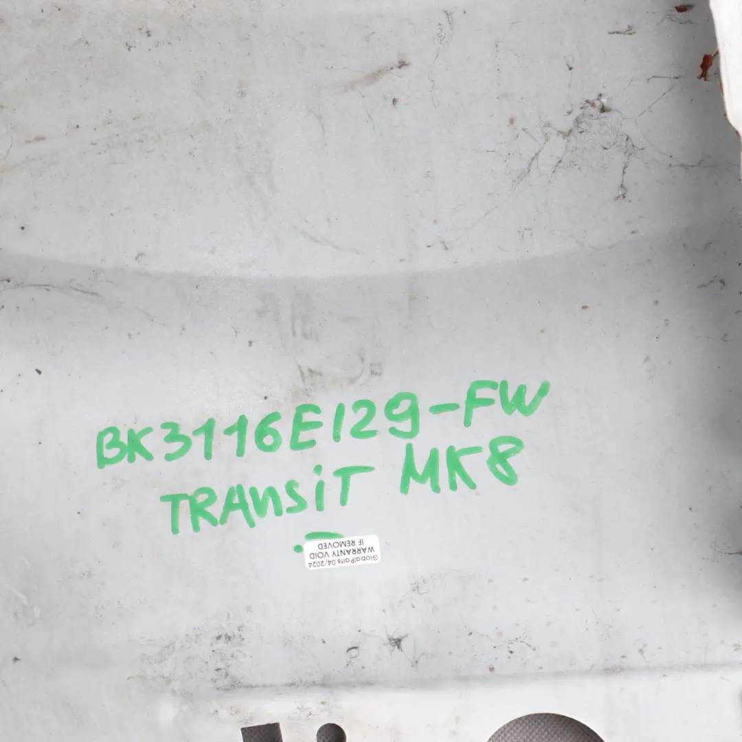 Mk8 Side Panel Front Left N/S Wing Fender Frozen White to Ford Transit with Part number BK3116E129 Ford Transit Mk8 Side Panel Front Left N/S Wing Fender Frozen White - SKU BK3116E129-FW - Part number BK3116E129