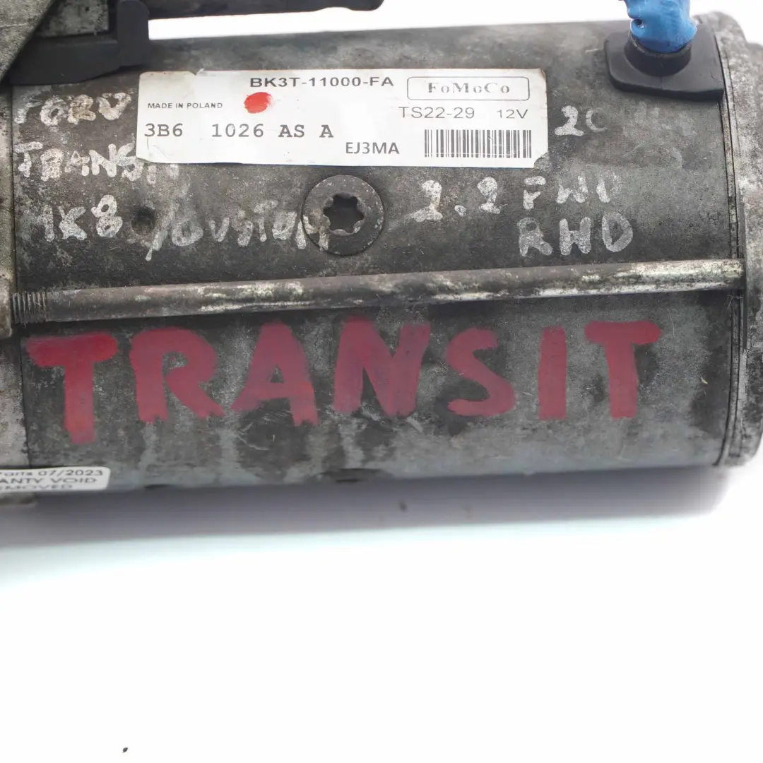 Motor de arranque Ford Transit 2.2 TDCI Motor Diesel para con número de pieza BK3T11000FA Motor de arranque Ford Transit 2.2 TDCI Motor Diesel - SKU BK3T11000FA - Número de pieza BK3T11000FA