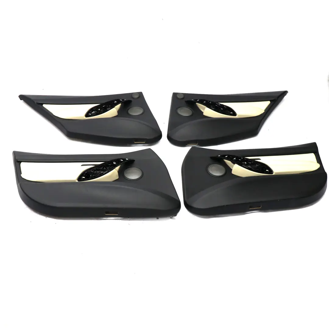 BMW F30 Anteriore Posteriore Carte Porta Fodera Pannello Pelle Singolo Beige Set - SKU BMW F30 Door Cards Set - Numero di parte 7279200