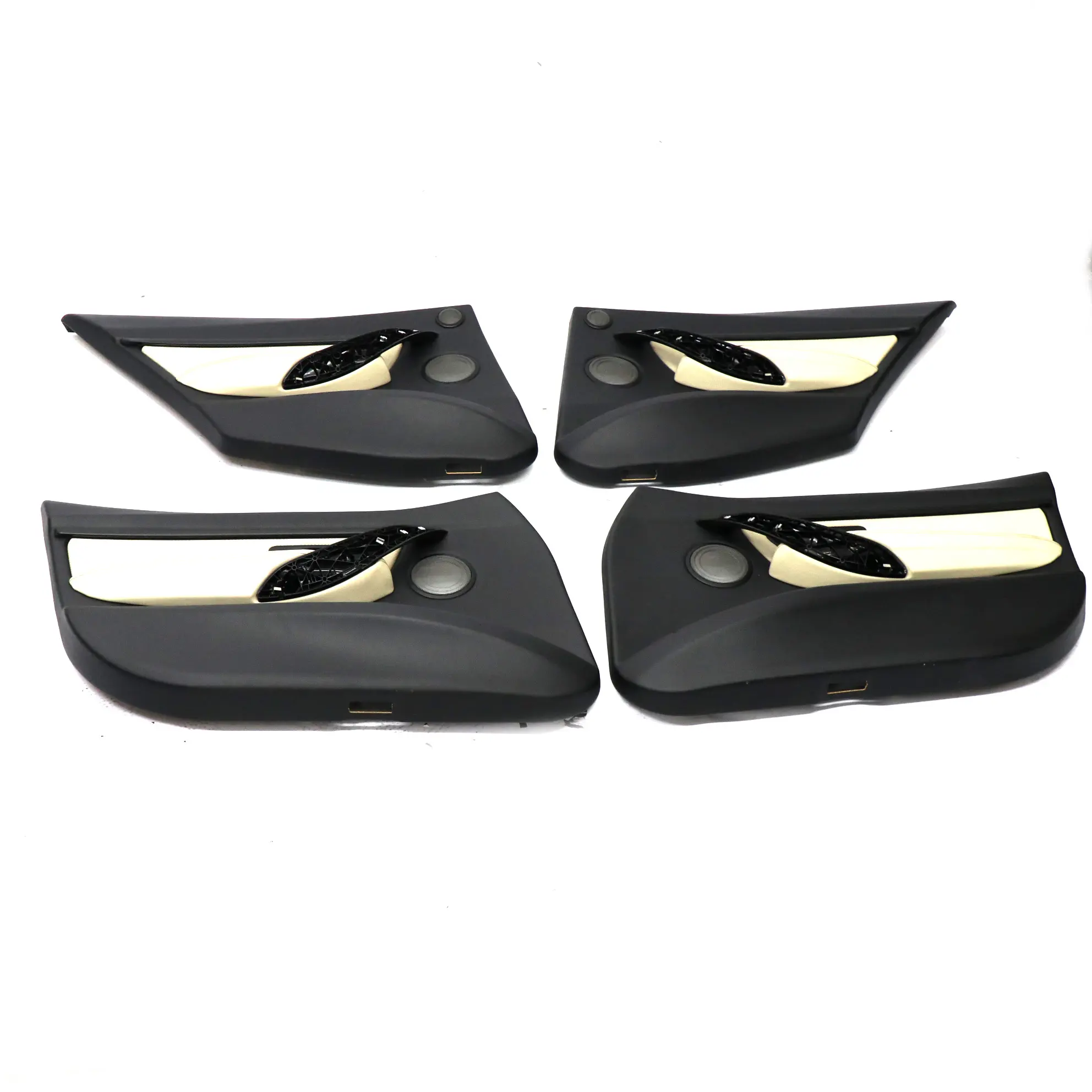 BMW F30 Anteriore Posteriore Carte Porta Fodera Pannello Pelle Singolo Beige Set