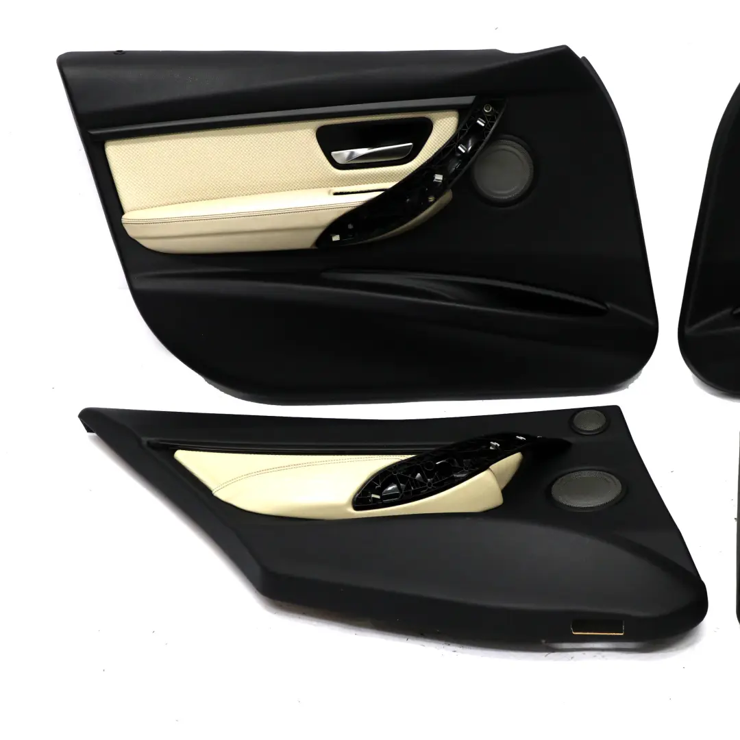 Front Rear Door Cards Lining Panel Leather Individual Beige Set to BMW F30 F31 with Part number 7279200 BMW F30 F31 Front Rear Door Cards Lining Panel Leather Individual Beige Set - SKU BMW F30 Door Cards Set - Part number 7279200