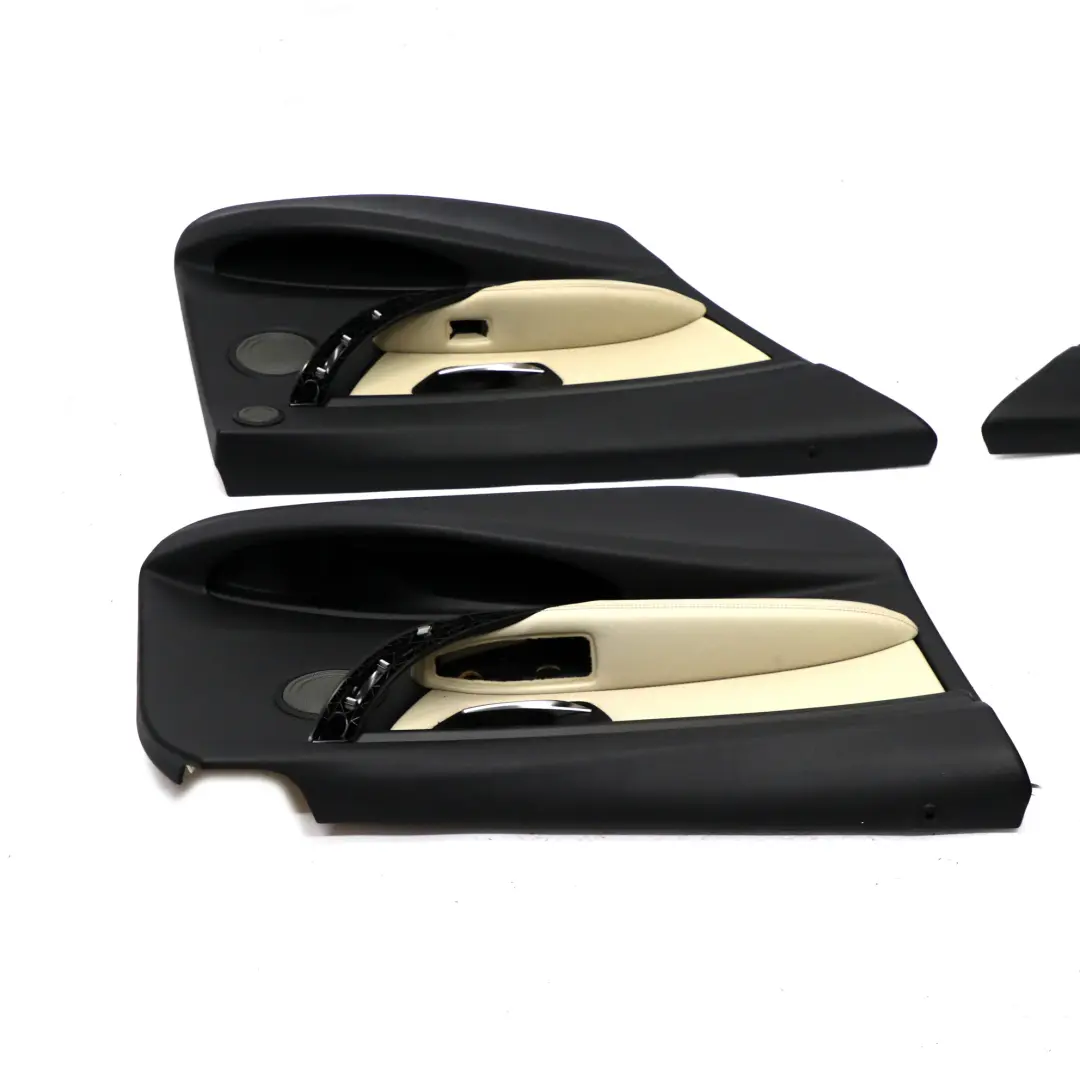 BMW F30 Anteriore Posteriore Carte Porta Fodera Pannello Pelle Singolo Beige Set - SKU BMW F30 Door Cards Set - Numero di parte 7279200
