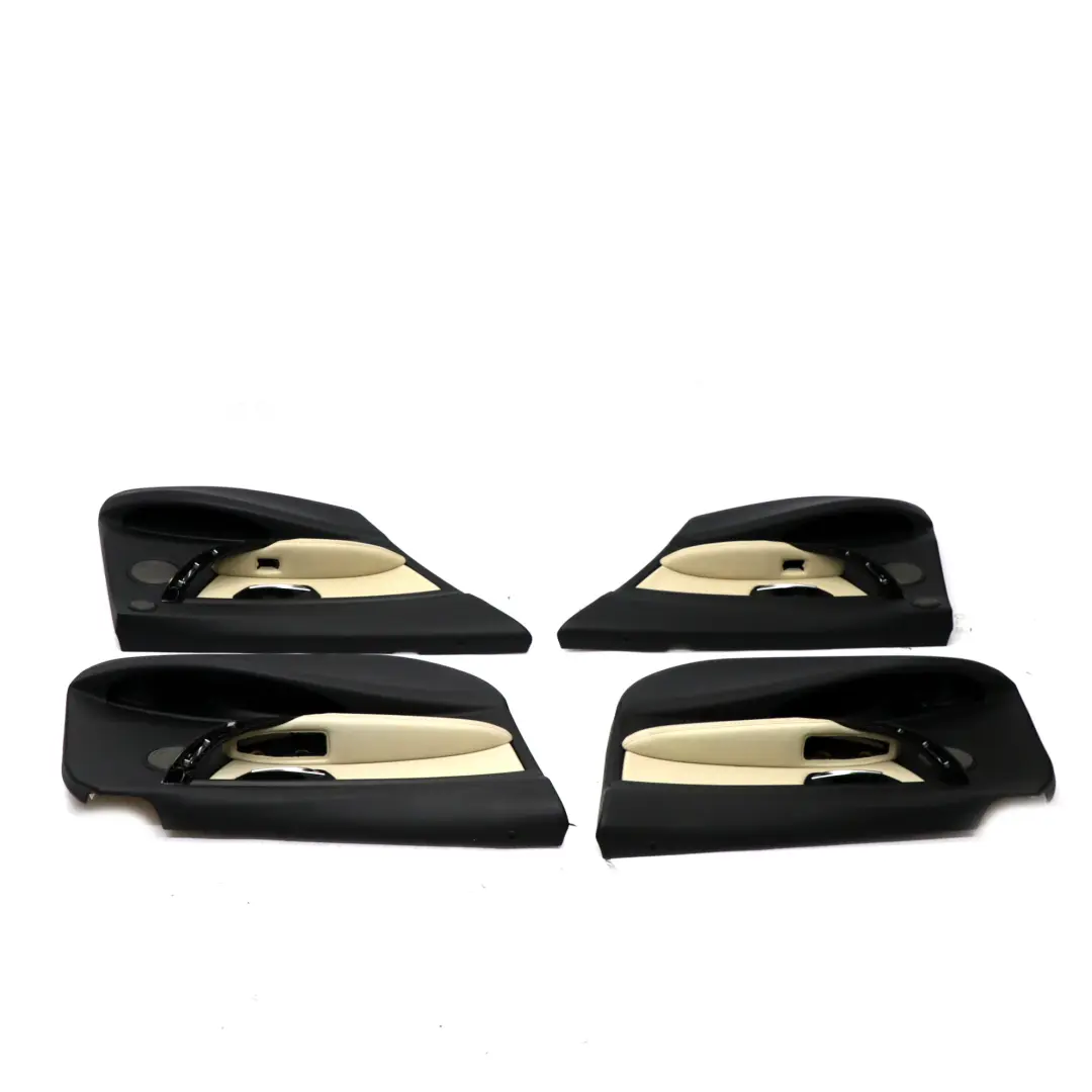 Puerta Trasera Delantera Tarjetas Forro Panel Cuero Individual Beige Set para BMW F30 con número de pieza 7279200 BMW F30 Puerta Trasera Delantera Tarjetas Forro Panel Cuero Individual Beige Set - SKU BMW F30 Door Cards Set - Número de pieza 7279200