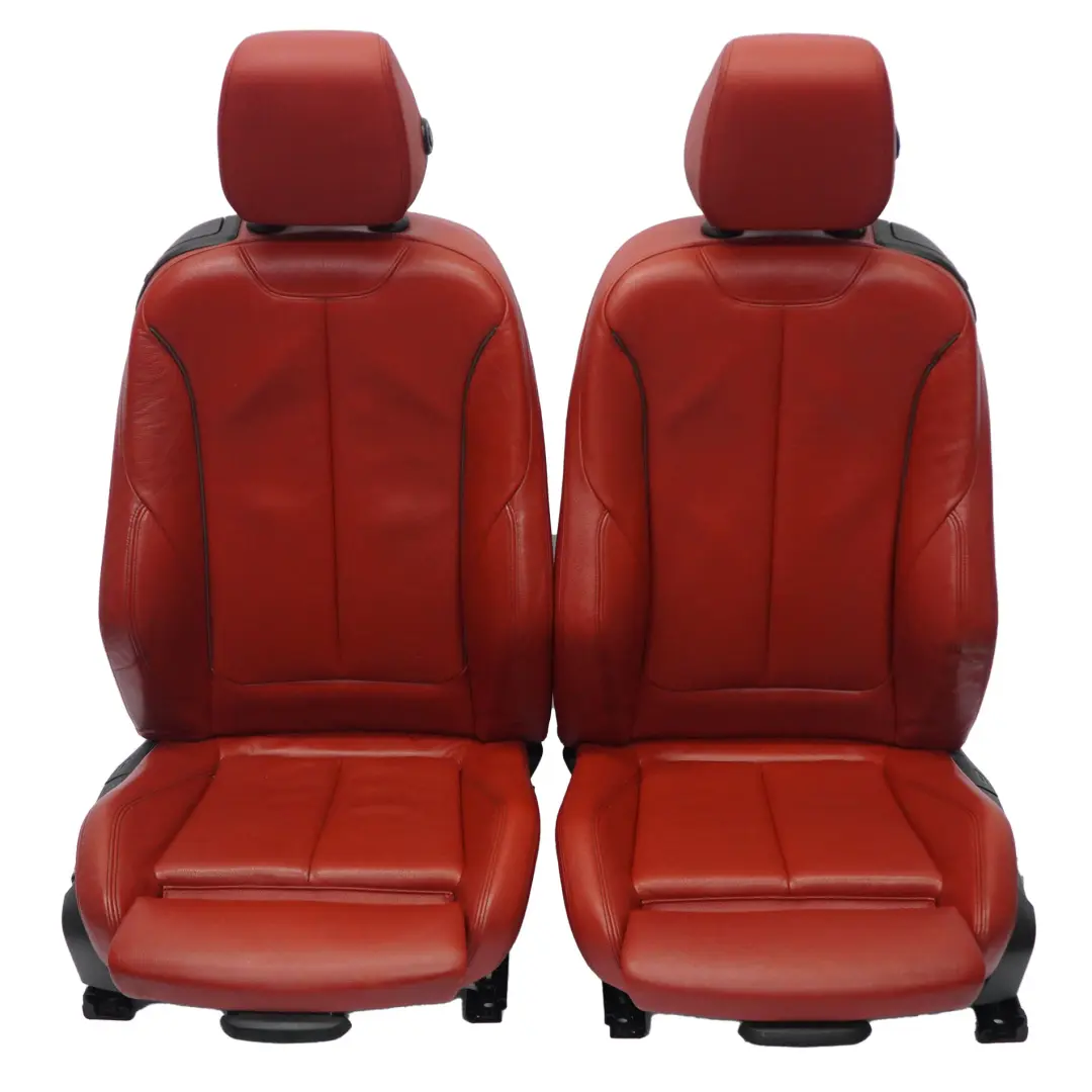  Ledersitz BMW F32 Beheizt Dakota Rot Schwarz Innenausstattung Vorne Links Rechts - SKU RHD-BMW-F32-FRONT-SEATS-DAKOTA-RED-LCL5 - Teilenummer 7392472