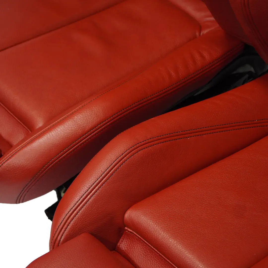  Leather Seats BMW F32 Heated Dakota Red Black Interior Front Left Right N/O/S - SKU RHD-BMW-F32-FRONT-SEATS-DAKOTA-RED-LCL5 - Part number 7392472