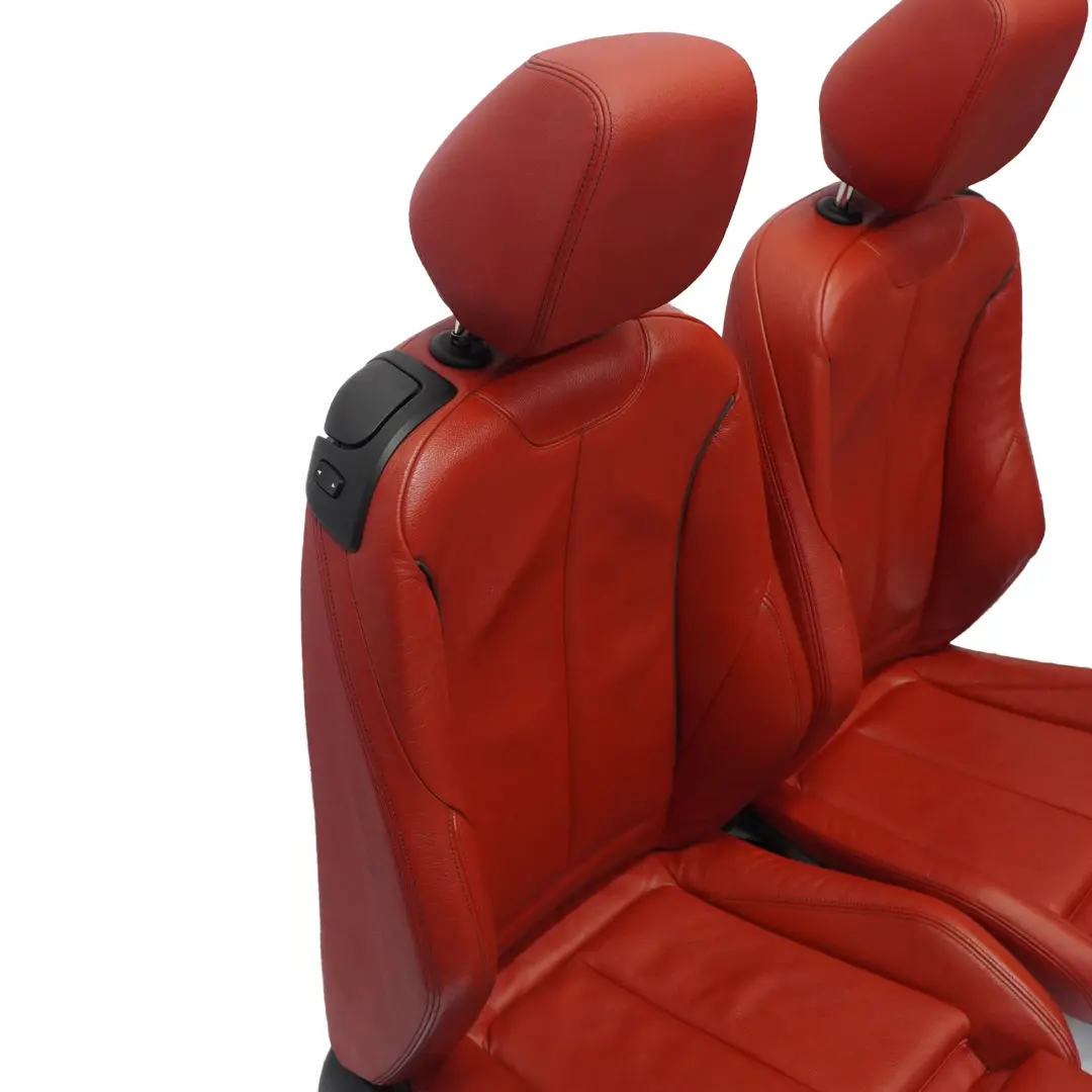  Ledersitz BMW F32 Beheizt Dakota Rot Schwarz Innenausstattung Vorne Links Rechts - SKU RHD-BMW-F32-FRONT-SEATS-DAKOTA-RED-LCL5 - Teilenummer 7392472