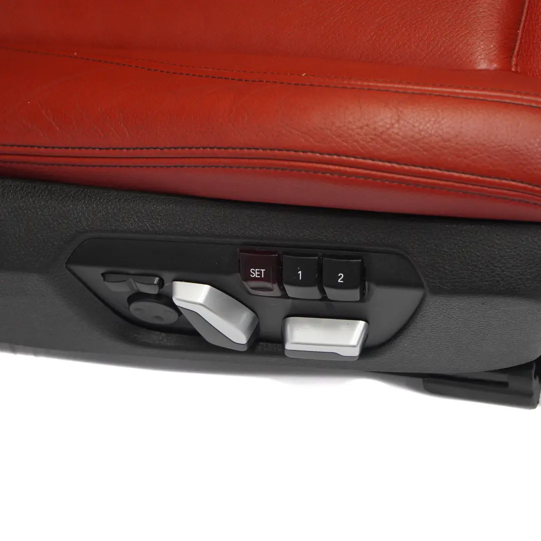  Leather Seats BMW F32 Heated Dakota Red Black Interior Front Left Right N/O/S - SKU RHD-BMW-F32-FRONT-SEATS-DAKOTA-RED-LCL5 - Part number 7392472